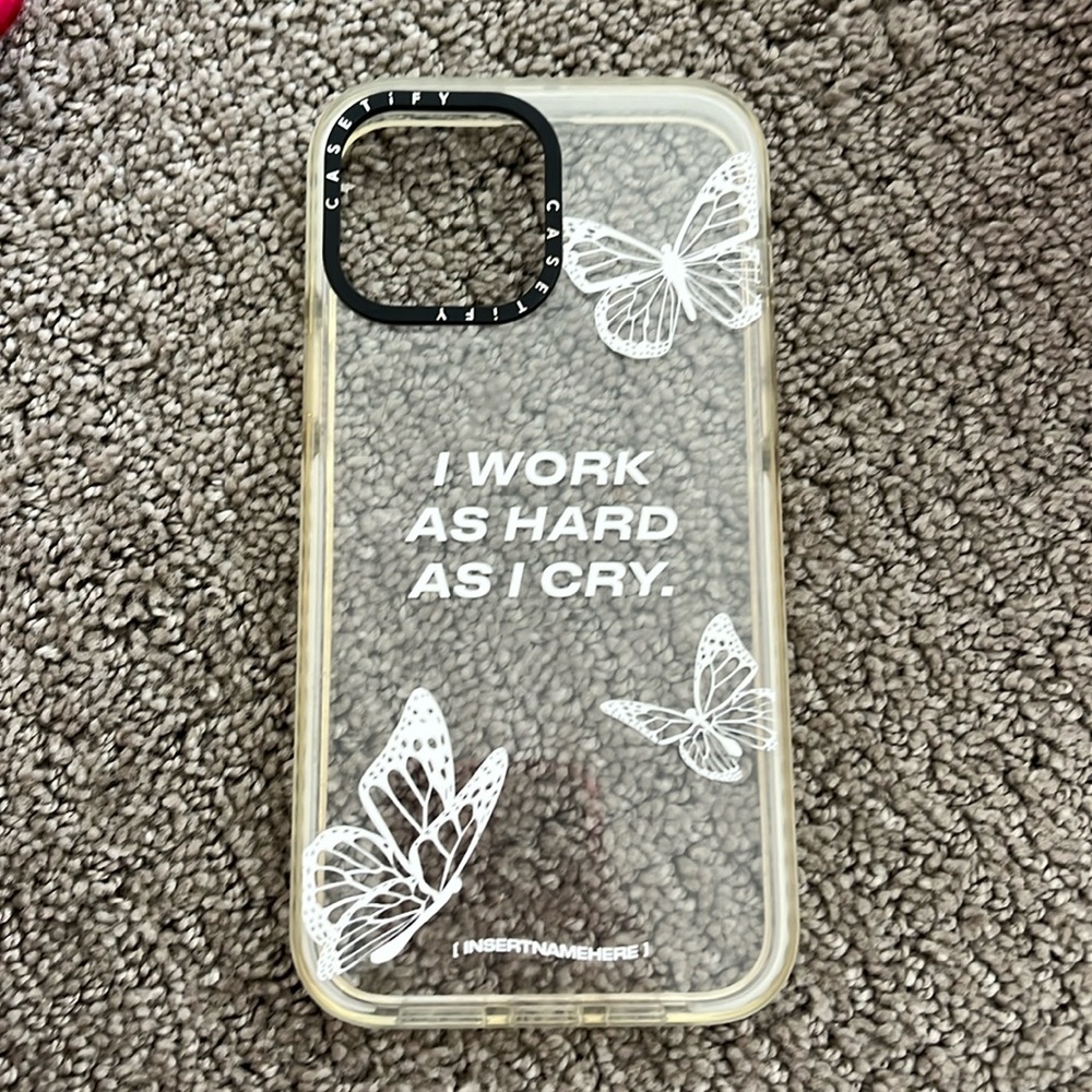 Casetify butterfly quote iPhone 13 Pro Max case